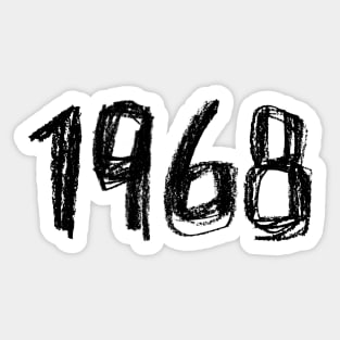 1968 Birthday, Year 1968, Born in 1968 Sticker